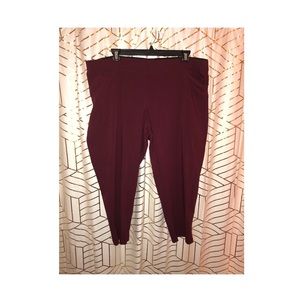 Plus Size Burgundy Slacks